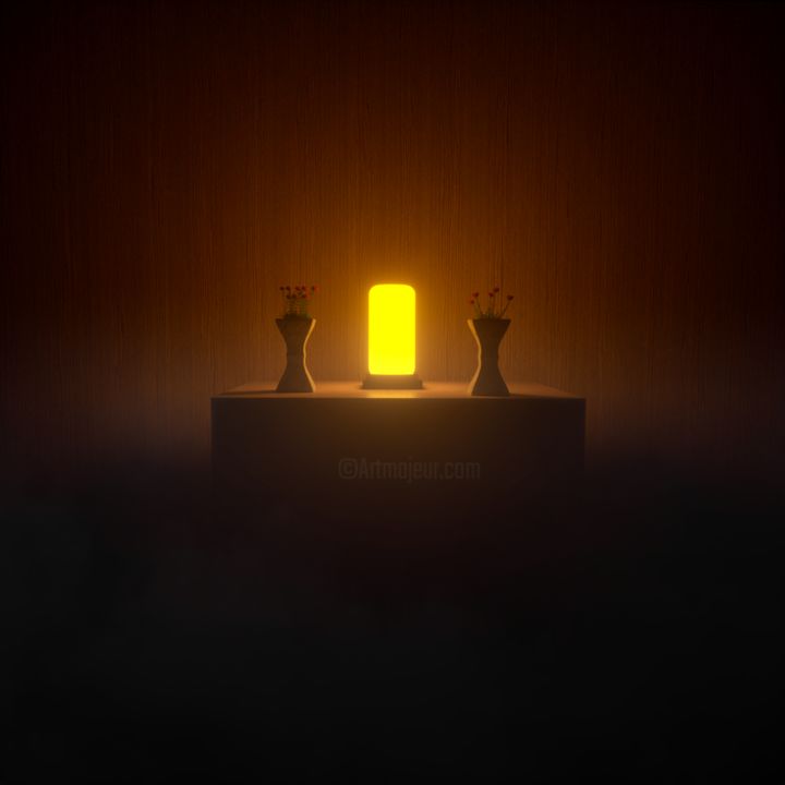 Digital Arts titled "A light illuminatin…" by Haidar Ghazy Arkan, Original Artwork, 3D Modeling