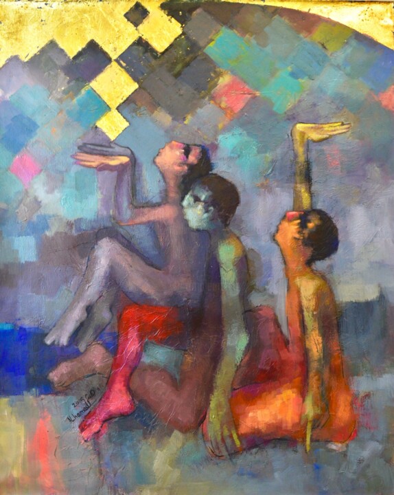 Painting titled "The One" by Haitham Alhamad, Original Artwork, Acrylic