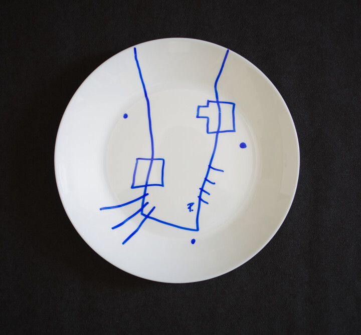 Design titled "ASSIETTE DÉCORÉE N°…" by Hakan Portakal, Original Artwork, Table art
