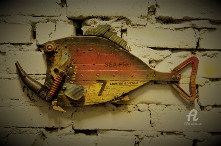 Escultura intitulada "Fish №7" por Hakaro, Obras de arte originais, Metais