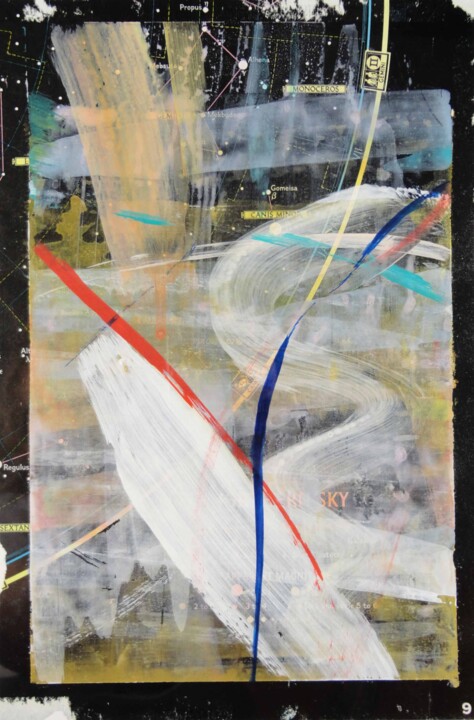 Pittura intitolato "Abstract Canis Minor" da Hal Howard, Opera d'arte originale, Acrilico