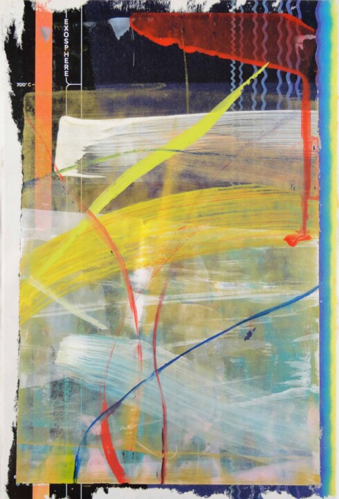 제목이 "Abstract-Exosphere"인 미술작품 Hal Howard로, 원작, 아크릴