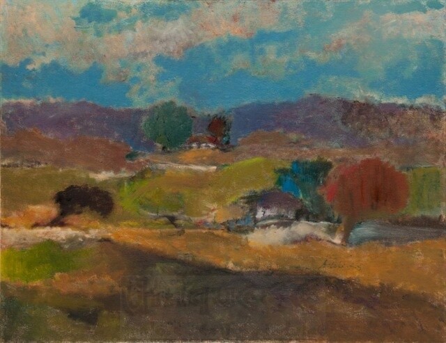 Peinture intitulée "Spring Scenery" par Haleli Sahar-Sadeh, Œuvre d'art originale, Huile