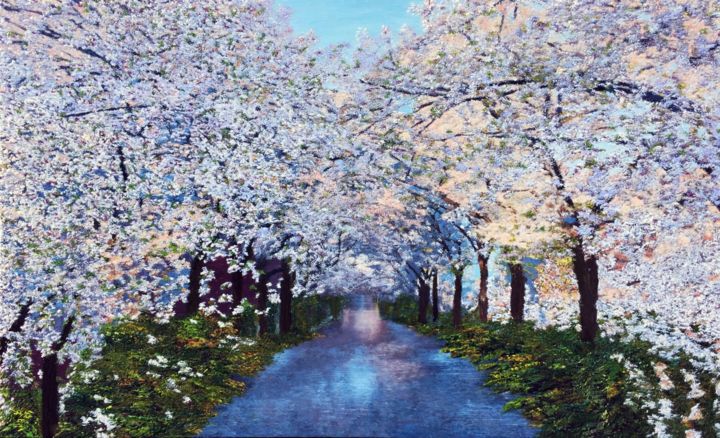 Painting titled "Spring Palette" by Kenneth Halvorsen, Original Art, Oil