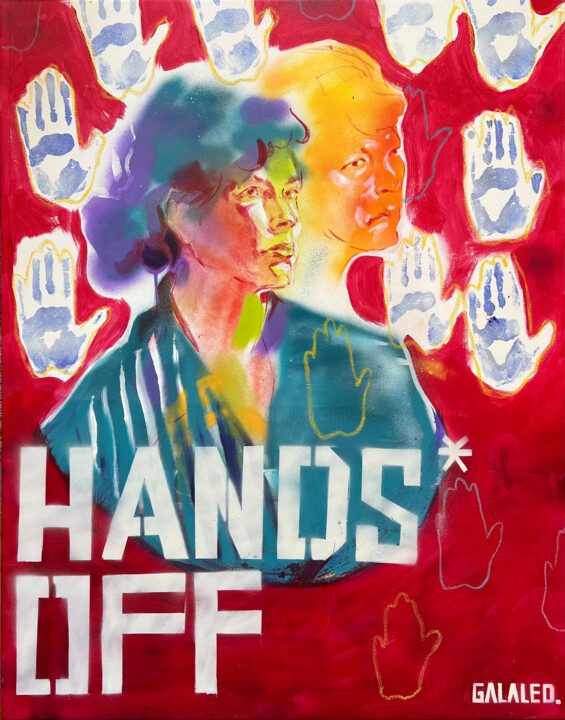 Pintura titulada "Hands Off" por Halyna Abramova, Obra de arte original, Acrílico