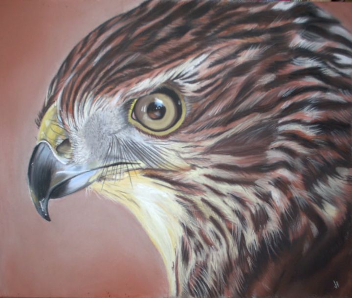 Painting titled "aigle.jpg" by Les Pastels De Julie, Original Artwork, Pastel