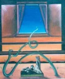 Peinture intitulée "La fenêtre du bonhe…" par Sid-Ahmed Hamdad, Œuvre d'art originale, Autre