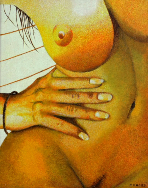 Peinture intitulée "Agrumes" par Hames Manuela, Œuvre d'art originale, Acrylique