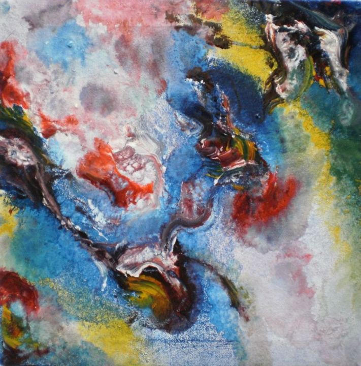 Pintura intitulada "Colour" por Hamid Nasir, Obras de arte originais