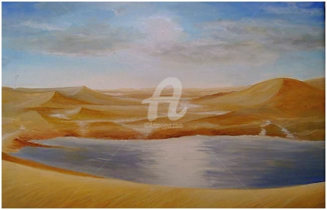Peinture intitulée "peinture à l'huile…" par Hamid Kadri, Œuvre d'art originale, Huile