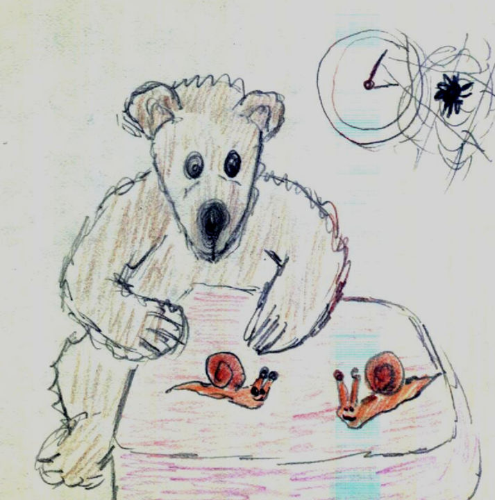 Zeichnungen mit dem Titel "Zeit" von Dieter Hamm, Original-Kunstwerk,