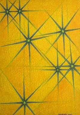 Drawing titled "'YELLOW'." by David Vincent Hammer, Original Art,