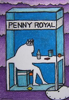 Zeichnungen mit dem Titel "'PENNY ROYAL TEA'." von David Vincent Hammer, Original-Kunstwerk