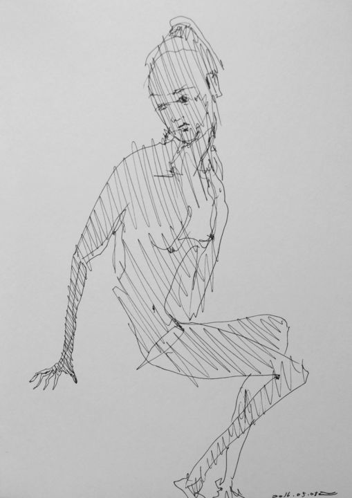 Drawing titled "Sex" by Han Jason, Original Artwork