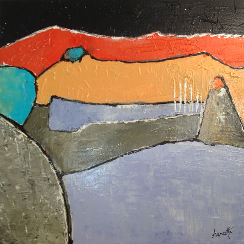 Картина под названием "port Lympia" - Gilles Hancotte, Подлинное произведение искусства, Акрил