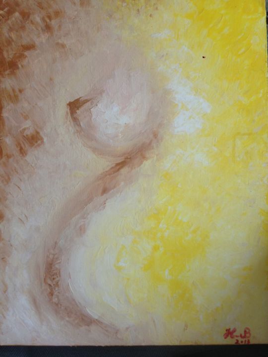 Painting titled "Pregnancy" by Hanen Hb, Original Artwork, Acrylic
