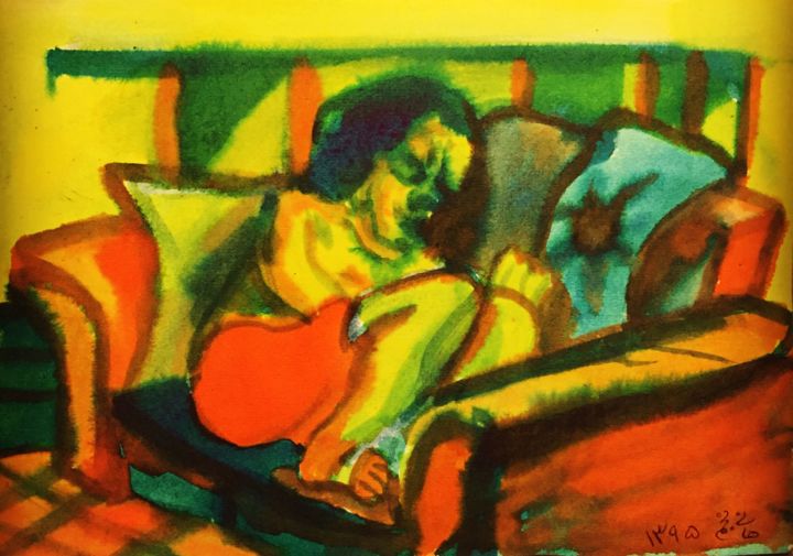 Painting titled "image.jpg" by Hani Najm, Original Art, Gouache