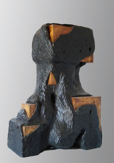 Скульптура под названием "1.jpg" - 鶴 韓, Подлинное произведение искусства, Дерево