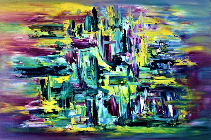 Painting titled "The Presence" by Hanna Supetran, Original Art, Oil