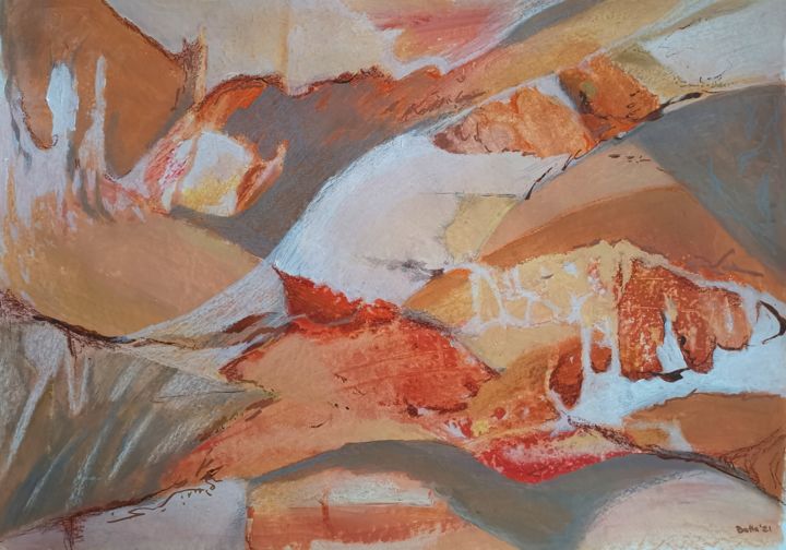 Painting titled "MARS II" by Hanna Borowska, Original Art, Acrylic