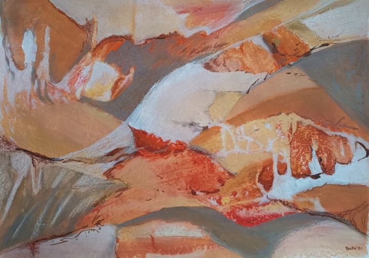 Painting titled "MARS II" by Hanna Borowska, Original Artwork, Acrylic