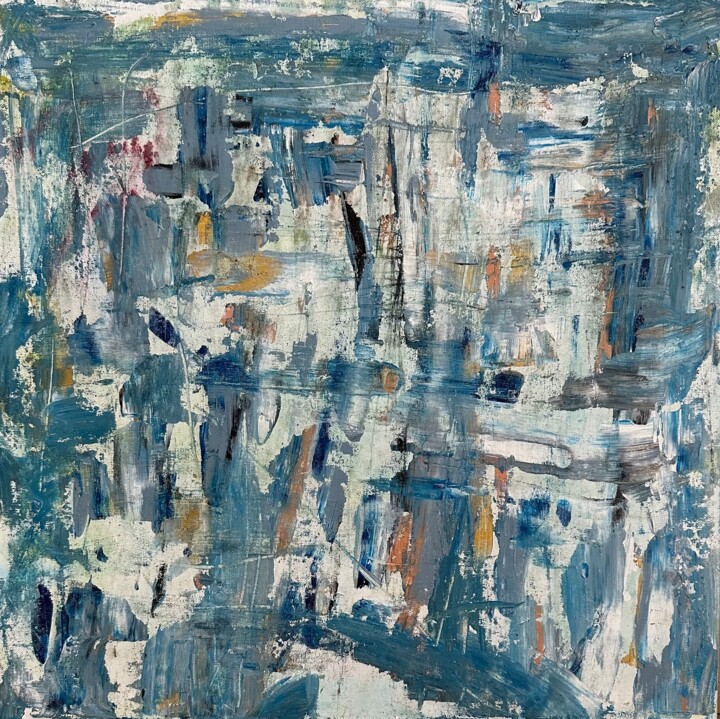 Peinture intitulée "Navy" par Khanna Mara, Œuvre d'art originale, Acrylique