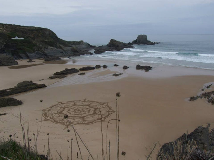 "Mandalas na praia" başlıklı Tablo Hannah Karen Black tarafından, Orijinal sanat