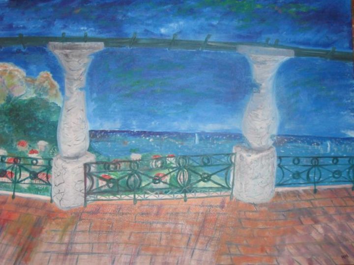 Painting titled "Capri" by Hannah Hurwitz, Original Artwork