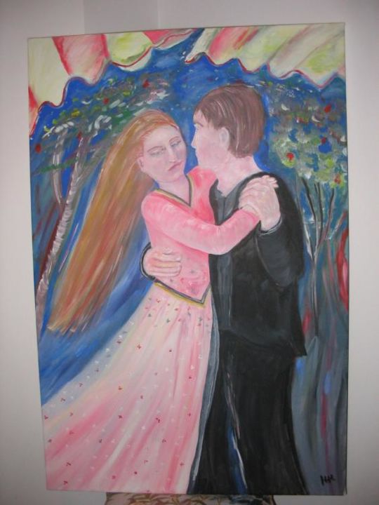 Painting titled "Fairy Tale" by Hannah Hurwitz, Original Artwork