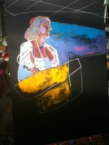 Painting titled "temps suspendu" by Hanna Rees, Original Artwork