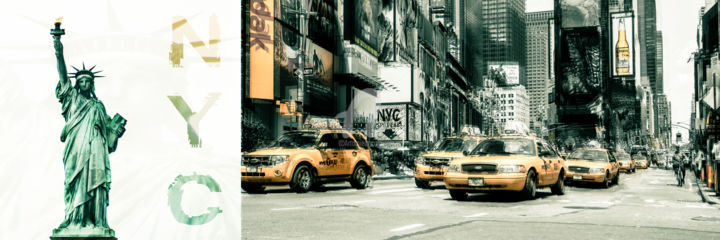 Fotografía titulada "New York City - Yel…" por Hannes Cmarits Photography, Obra de arte original