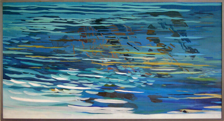 Pittura intitolato "Wasser XI, 1980" da Hannes Hofstetter, Opera d'arte originale, Olio