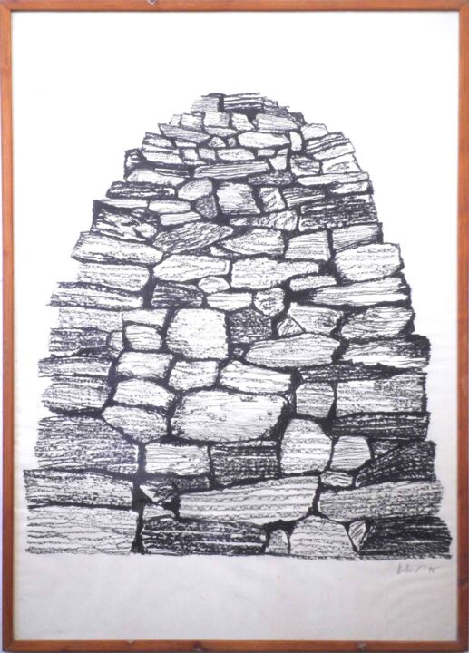 Drawing titled ""Tumulus",1994 Kohl…" by Hannes Hofstetter, Original Artwork, Charcoal