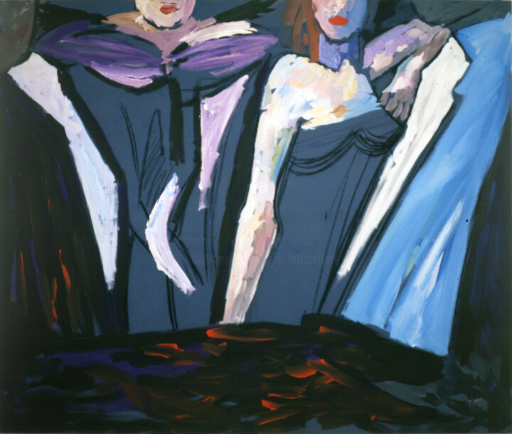 「"Vabanque", 1987」というタイトルの絵画 Hannes Hofstetterによって, オリジナルのアートワーク, アクリル