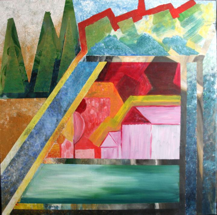 Malerei mit dem Titel "Neuseeland" von Petra Sobotta, Original-Kunstwerk, Acryl