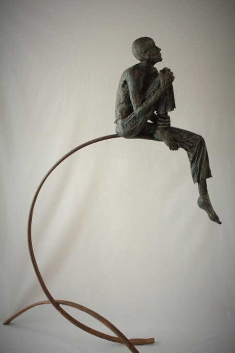 Sculpture titled "anachorete" by Betty Hanns, Original Artwork, Paper