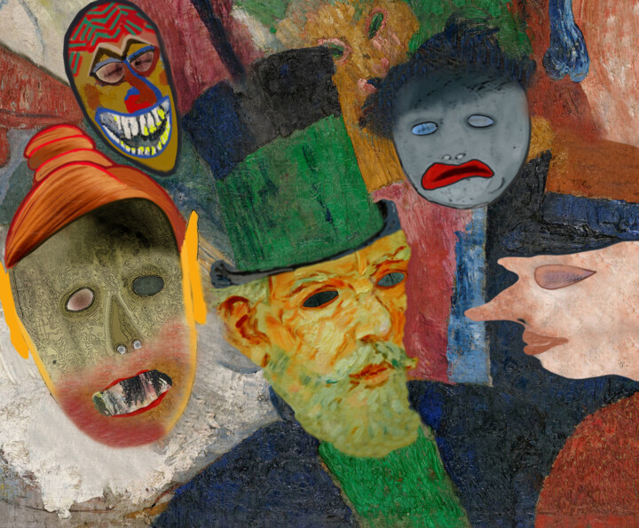 Digital Arts titled "James Ensor - Homma…" by Hans-Dieter Pfundtner, Original Artwork, 2D Digital Work