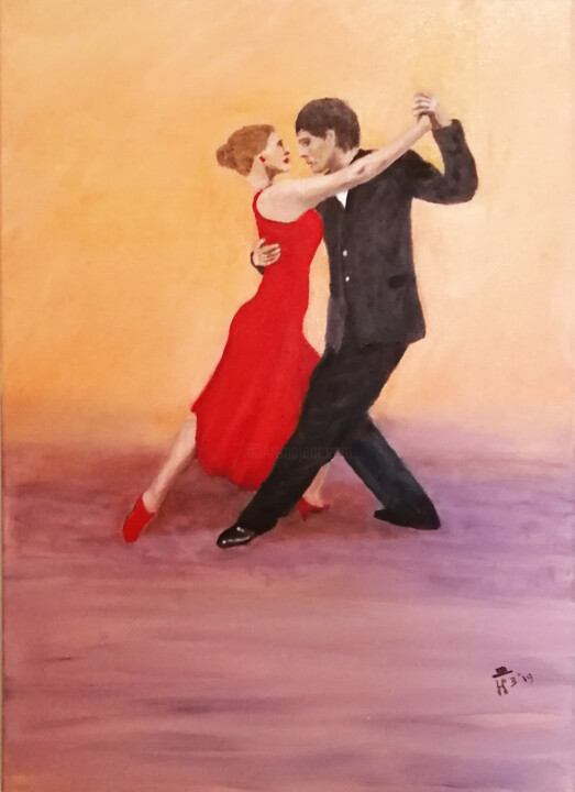 Peinture intitulée "Tango" par Hans Dutch Artist, Œuvre d'art originale, Huile