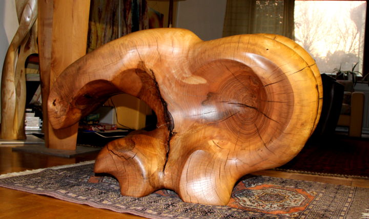 Skulptur mit dem Titel "formless form" von Flos, Original-Kunstwerk, Holz