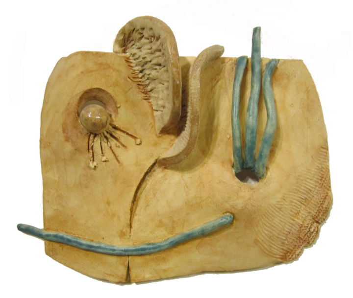 Sculpture titled "Paysage" by Bozena Happach, Original Artwork, Ceramics