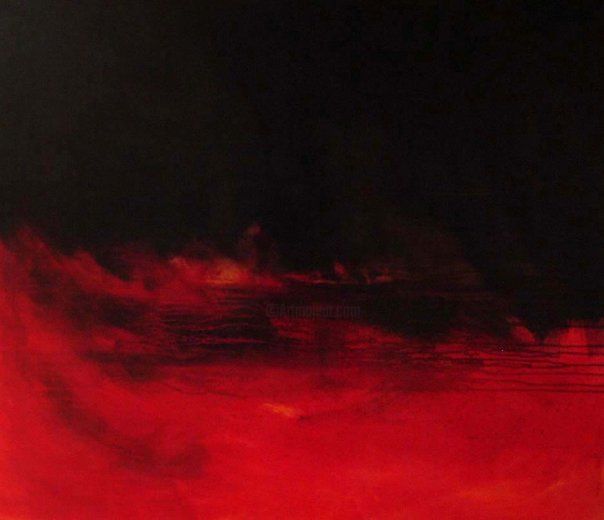 Painting titled "Veld fire" by R Michael Palmer, Original Artwork