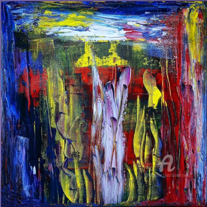 Painting titled "Easter Passion" by Harald Brandl, Original Artwork, Acrylic