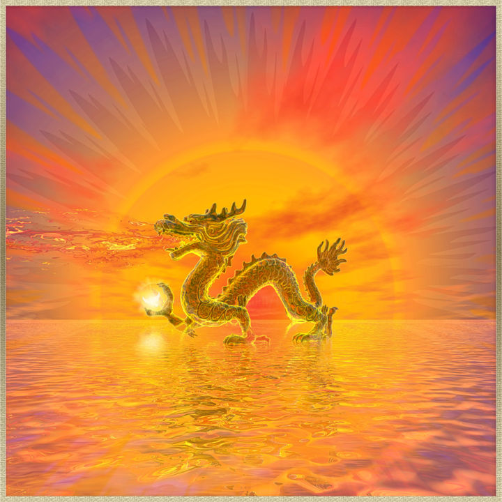 Digitale Kunst mit dem Titel "dragon" von Harald Dastis, Original-Kunstwerk, Digitale Malerei
