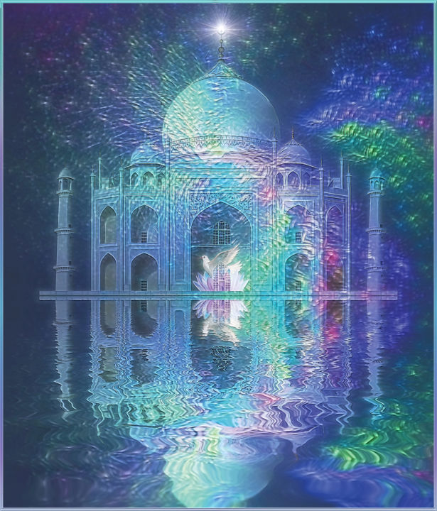 Digital Arts titled "Taj Mahal" by Harald Dastis, Original Artwork, Digital Painting
