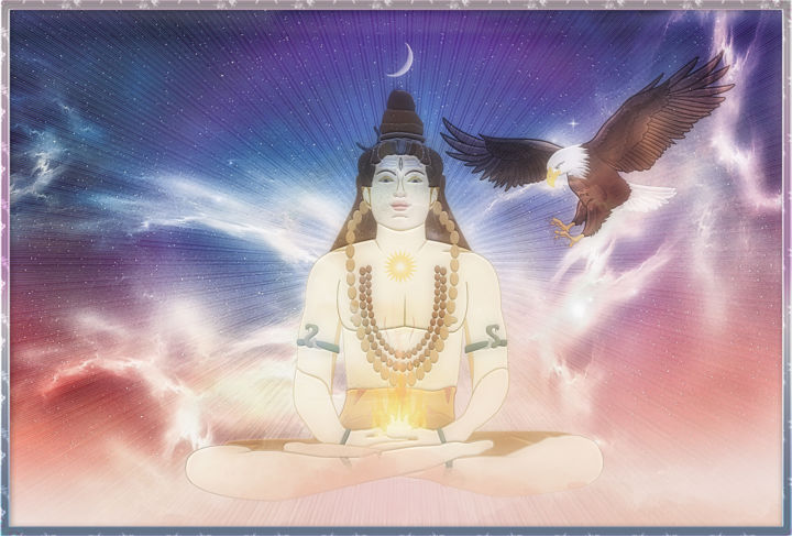 Digital Arts titled "Shivaya" by Harald Dastis, Original Artwork, Digital Painting