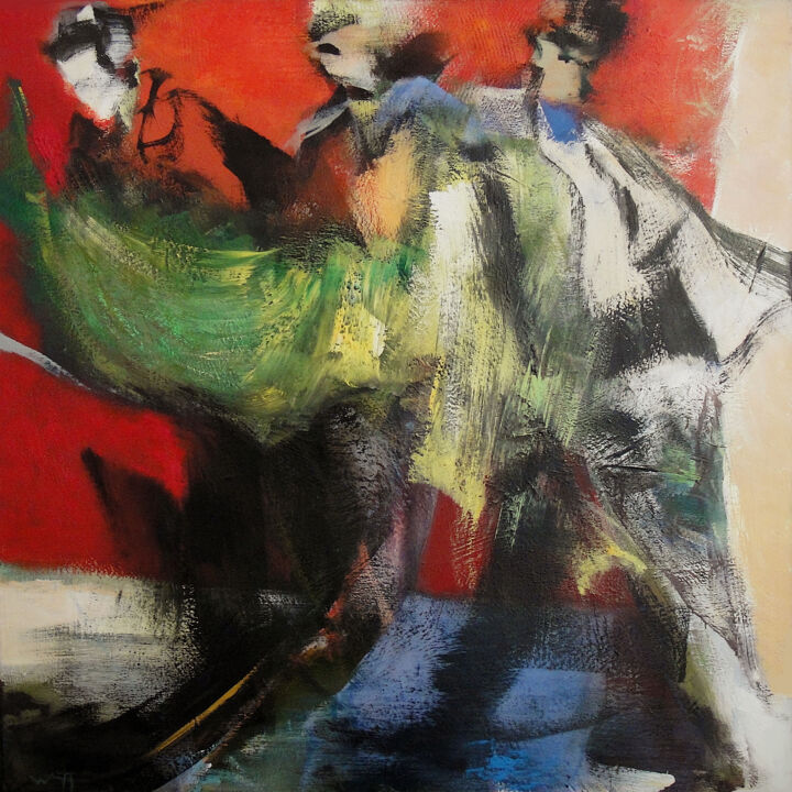 Pittura intitolato "Dixiefront" da Harald Wolff, Opera d'arte originale, Olio