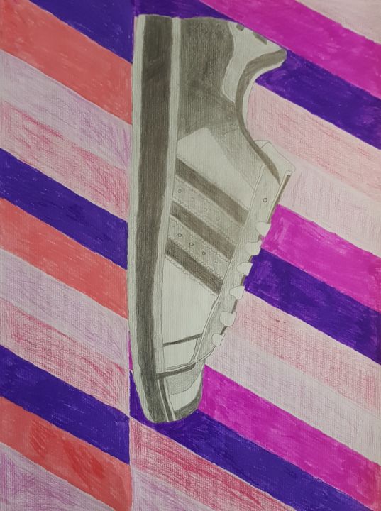 Drawing titled "One shoe can change…" by Ismail Buni, Original Artwork, Pencil