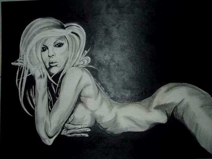 Drawing titled "Sexy woman" by Eva Corlew, Original Artwork