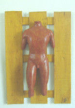 Sculpture titled "BAS RELIEFS HOMMES" by S Eymond Laritaz, Original Artwork, Wood