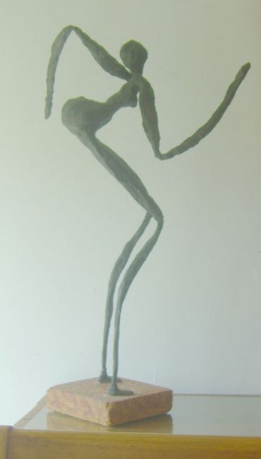 Sculpture intitulée "Son profil droit" par S Eymond Laritaz, Œuvre d'art originale, Fil de fer